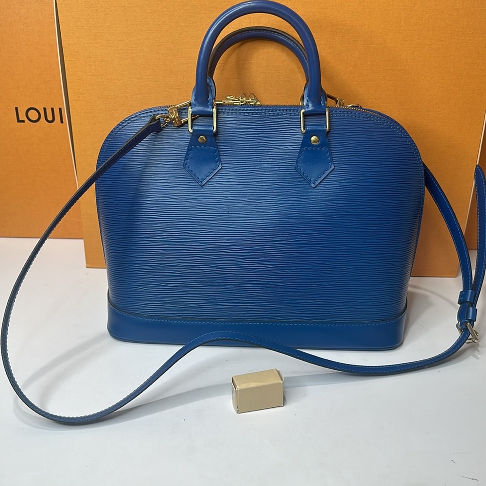 Louis Vuitton Blue Epi Alma Bag - Picture 2 of 11